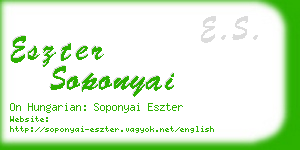 eszter soponyai business card